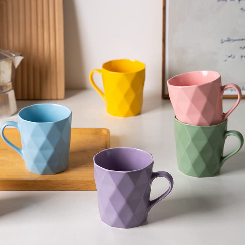 Set of 6 Multicolor Matte Tea and Cocoa Mugs