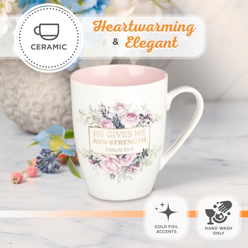 Inspirational 12 oz Christian Ceramic Coffee Mug for Women