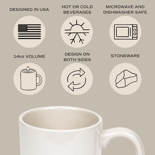 Motivational Stoneware Coffee Mug 14oz | Birthday Gift