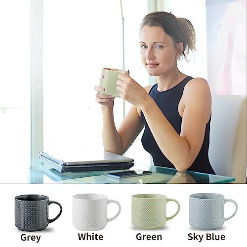 Hasense Porcelain Coffee Mugs Set of 4