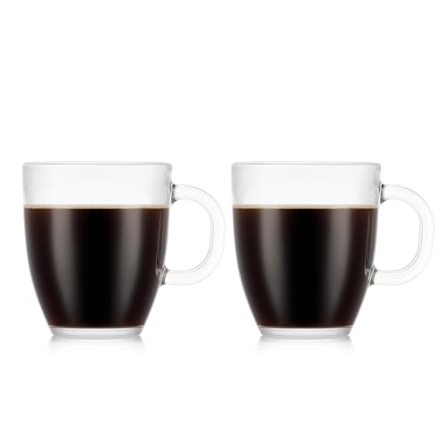Bodum Bistro Coffee Mug Set, 12 oz, Clear
