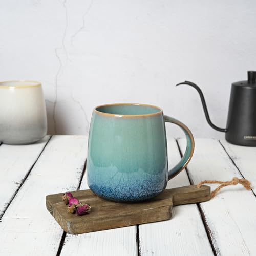 Large Ceramic Coffee Mug, 23 Oz, Pale Green