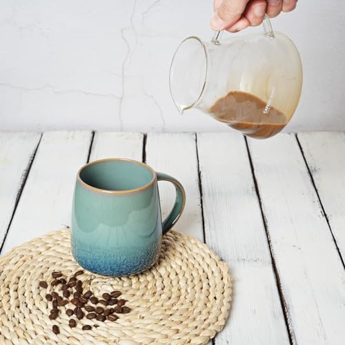 Large Ceramic Coffee Mug, 23 Oz, Pale Green
