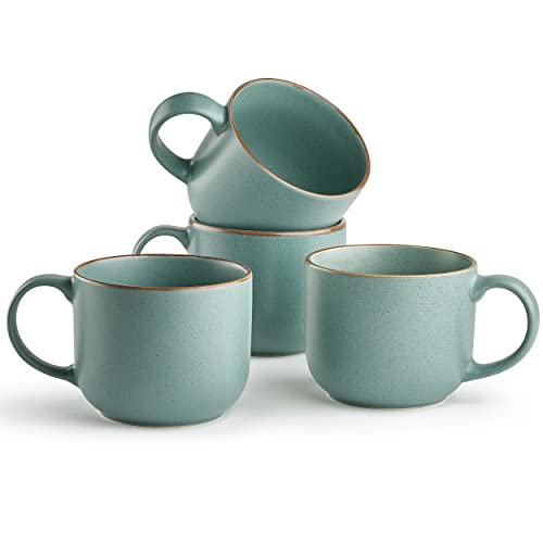 California Teal 19 oz Stoneware Dining Mug Set
