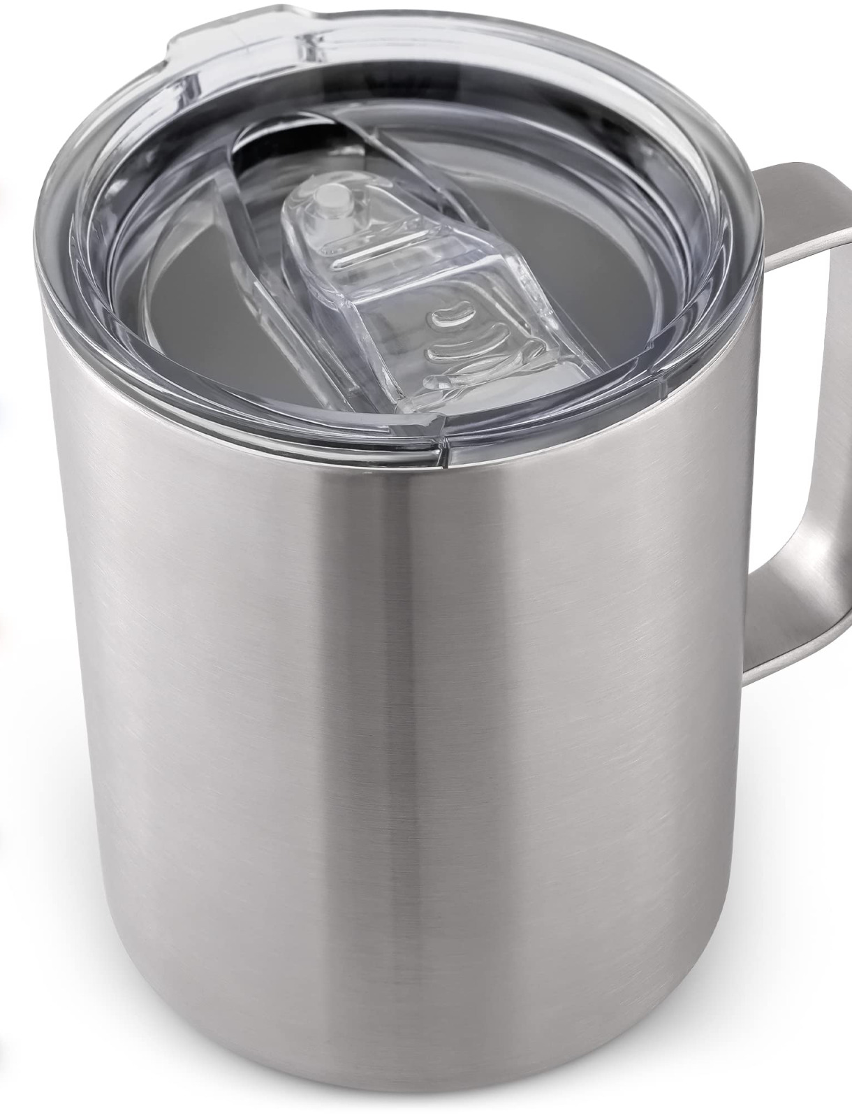 Stainless Steel Insulated Coffee Mug with Lid, 12oz