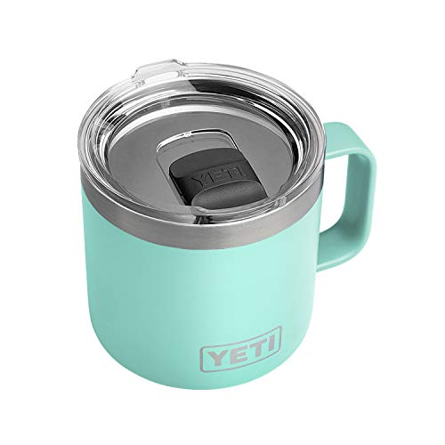 YETI Rambler 14 oz Mug, Stainless Steel Seafoam