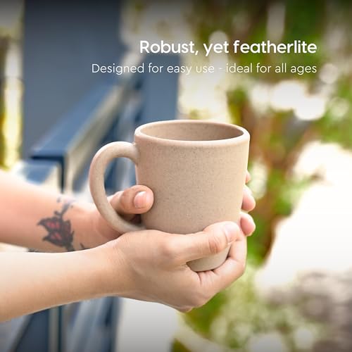 Eco-Friendly Bamboo Coffee Mug with Handle | 10 oz