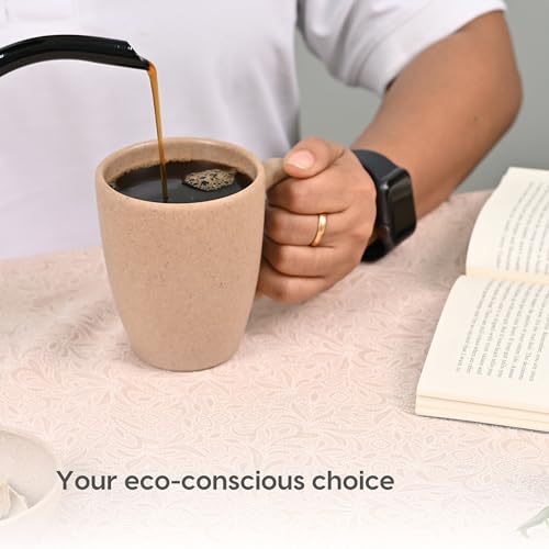 Eco-Friendly Bamboo Coffee Mug with Handle | 10 oz