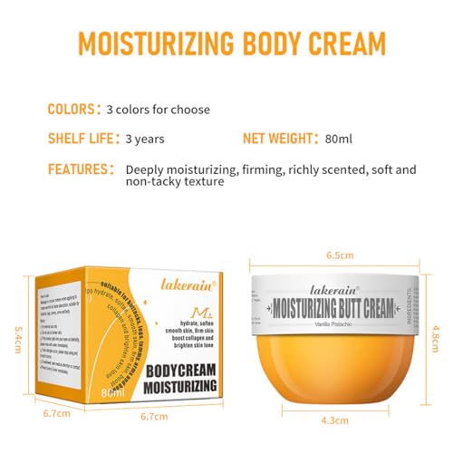 Vanilla Pistachio Butt Firming Cream, Acne Clearing & Moisturizer