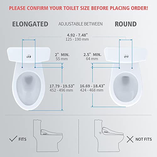 LEIVI Smart Bidet Toilet Seat with Wireless Remote, Multiple Spray Modes