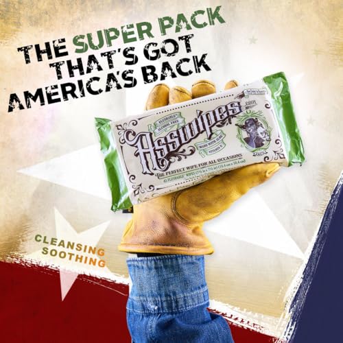 FB Asswipes 4 Pack - Flushable Butt Wipes with Aloe