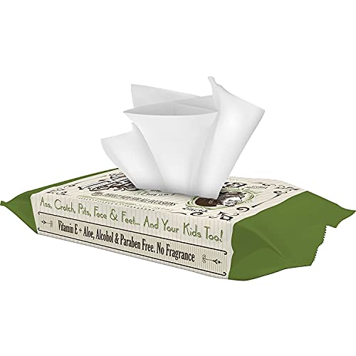 FB Asswipes 4 Pack - Flushable Butt Wipes with Aloe