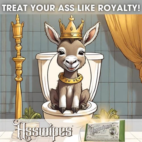 FB Asswipes 4 Pack - Flushable Butt Wipes with Aloe