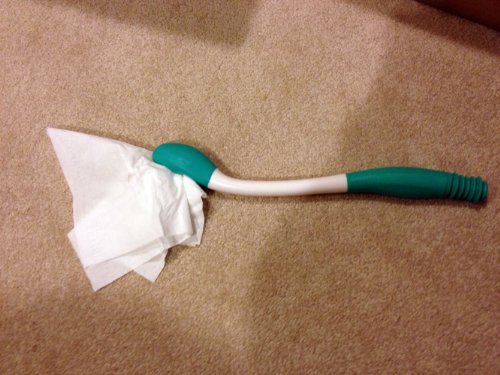 Long Reach Comfort Wipe - White & Teal