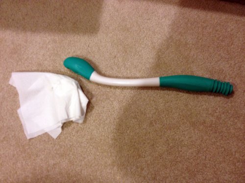 Long Reach Comfort Wipe - White & Teal