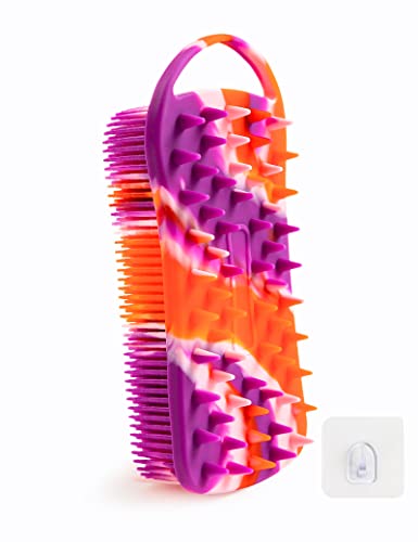 BSROLUNA Silicone Body Scrubber & Shampoo Brush Combo
