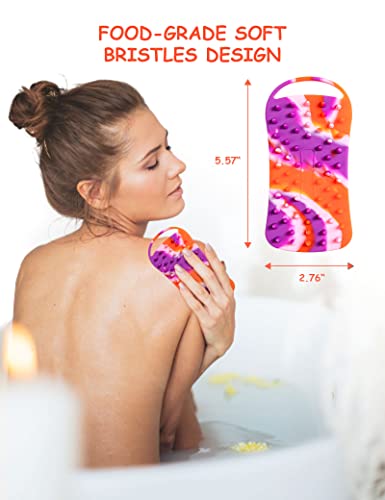 BSROLUNA Silicone Body Scrubber & Shampoo Brush Combo