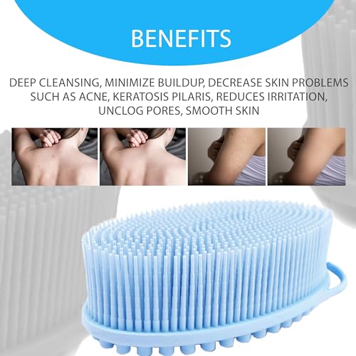 Avilana 2-in-1 Silicone Body Scrubber for Hygienic Cleansing