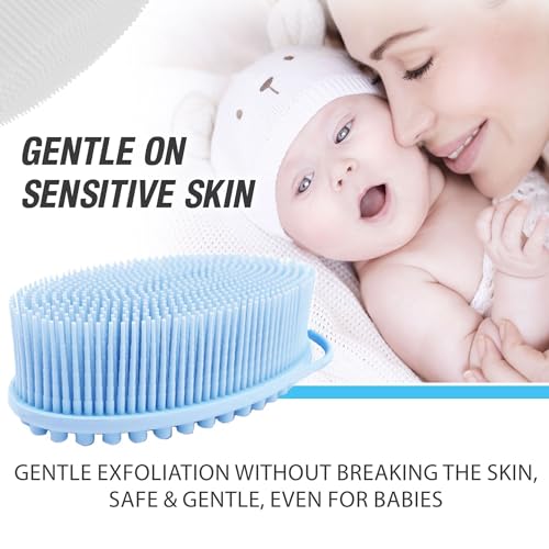 Avilana 2-in-1 Silicone Body Scrubber for Hygienic Cleansing
