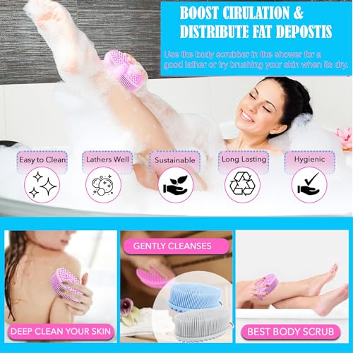 Avilana 2-in-1 Silicone Body Scrubber for Hygienic Cleansing