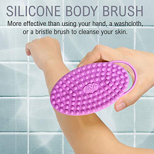 Avilana 2-in-1 Silicone Body Scrubber for Hygienic Cleansing