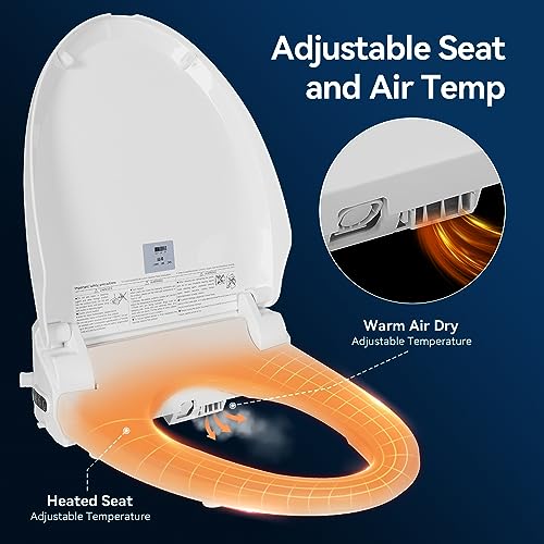 Smart Bidet Toilet Seat with Stainless Steel Nozzle