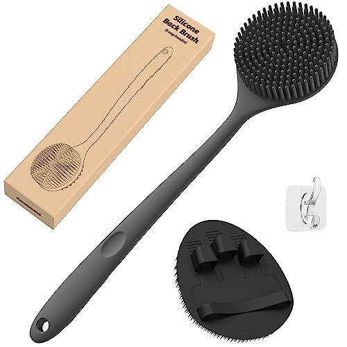 Silicone Back Scrubber & Soft Bath Glove Set