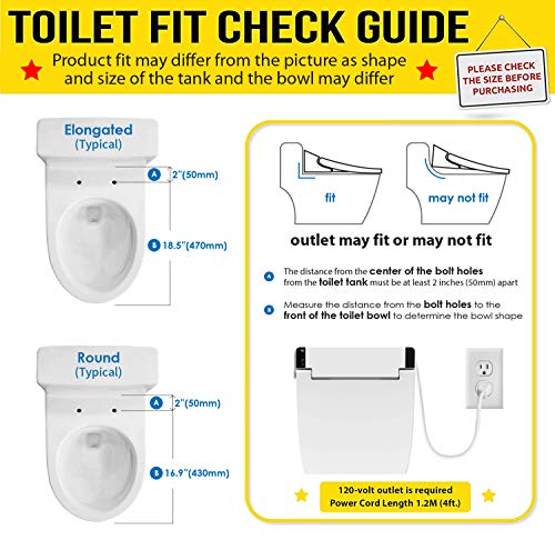 VOVO Electric Bidet Toilet Seat - Warm Water, Dryer