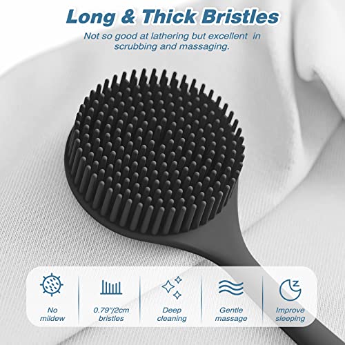 Silicone Back Scrubber & Soft Bath Glove Set