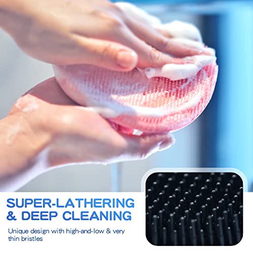 Silicone Back Scrubber & Soft Bath Glove Set