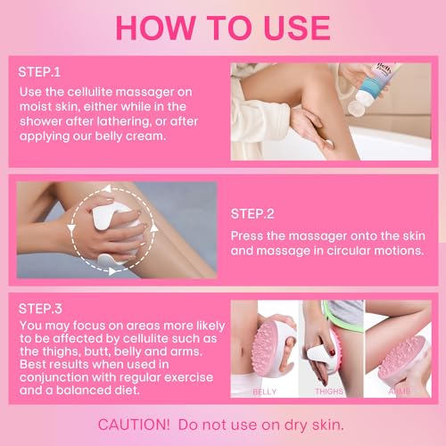 Firming Cream with Cellulite Massager: Tighten Skin, Remove Cellulite