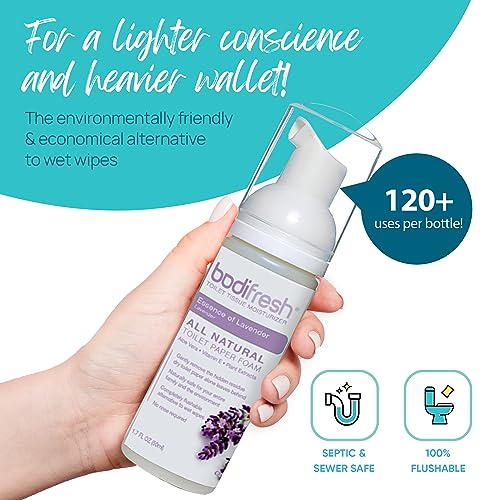 Lavender Butt Cleaner Foam, Plant-Based, Hypoallergenic, Flushable