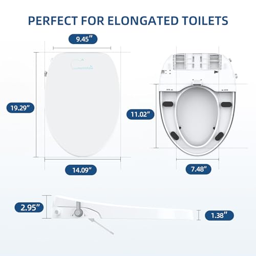 SmartWhale Bidet Toilet Seat, Dual-Nozzle, Rear/Feminine Wash