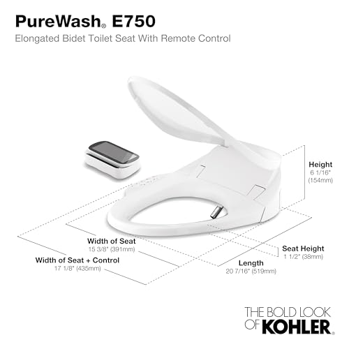 Kohler Electric Bidet Toilet Seat with Remote Control