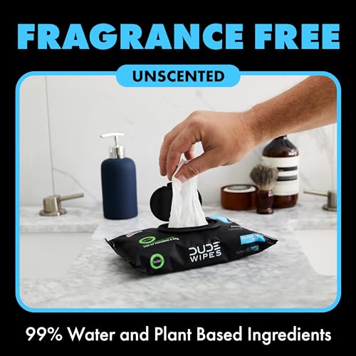 DUDE Flushable Wipes & Toilet Spray Bundle - Unscented
