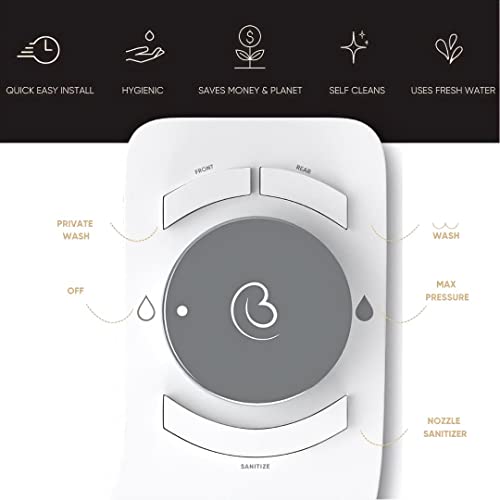 Tokyo Platinum Bidet Attachment: Luxury Dual Nozzle Sprayer