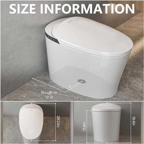 AKNIRL Smart Bidet Toilet - Heated Seat, Auto Flush