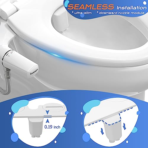 SAMODRA Ultra-Slim Dual Nozzle Bidet Attachment for Toilets