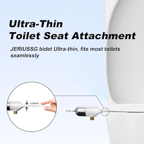 Slim Bidet Attachment for Toilet with Dual Nozzle