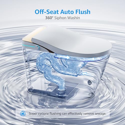 Elongated Smart Bidet with Auto Open/Close, LED Display