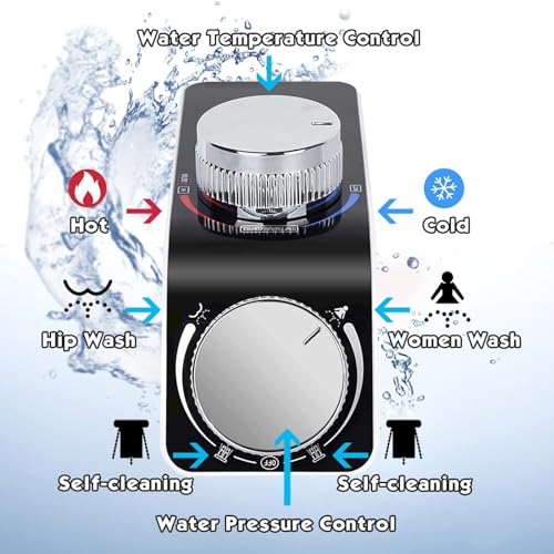 MorTime Non-Electric Bidet Attachment with Hot & Cold Water