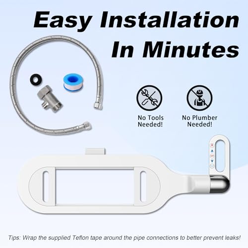 Slim Bidet Attachment for Toilet with Dual Nozzle