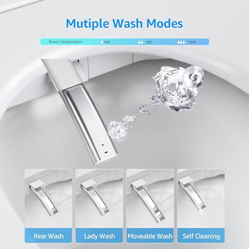 Elongated Smart Bidet with Auto Open/Close, LED Display