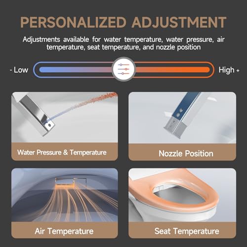 Aquatiz Auto Bidet Toilet Seat: Warm Water & Air
