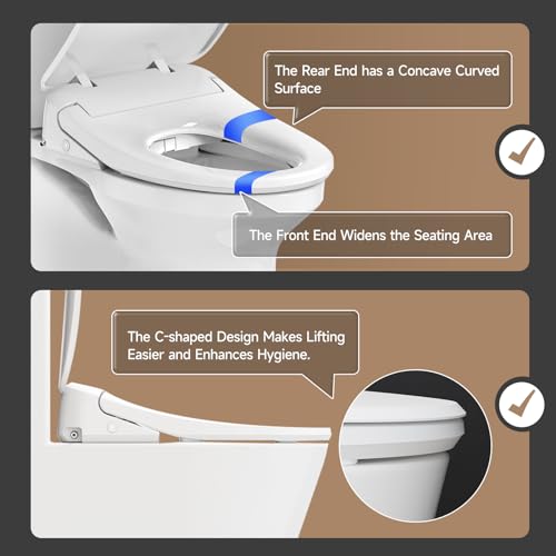 Aquatiz Auto Bidet Toilet Seat: Warm Water & Air