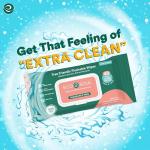 Extra-Large Bamboo Flushable Adult Wipes, Unscented - 192 Count