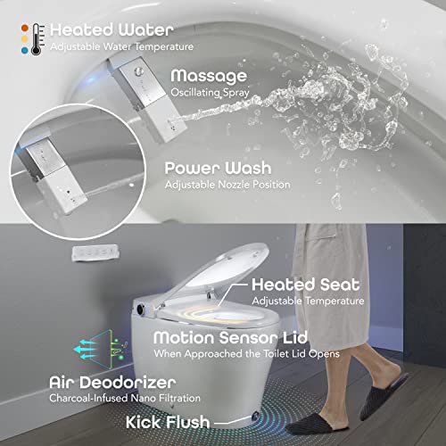 BidetMate 6000 Intelligent Elongated Bidet Toilet - Hands-Free