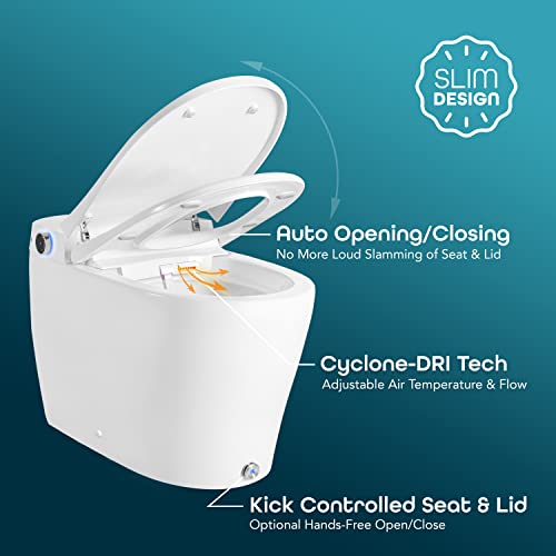 BidetMate 6000 Intelligent Elongated Bidet Toilet - Hands-Free