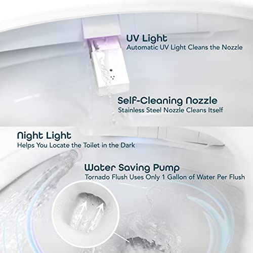 BidetMate 6000 Intelligent Elongated Bidet Toilet - Hands-Free