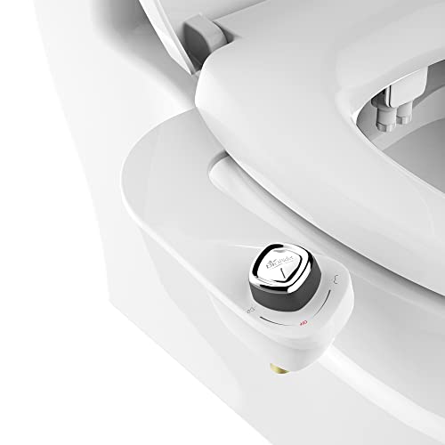 Bio Bidet SlimEdge Non-Electric Attachment: Self-Cleaning Dual Nozzles